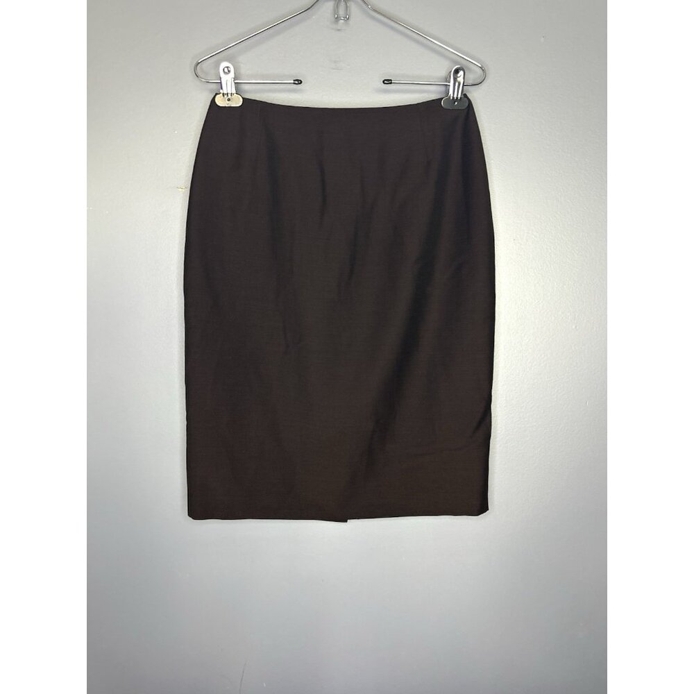 Emanuel Ungaro Petites Vintage Pencil‎ Skirt Size 6/40 Chocolate Brown Corpcore